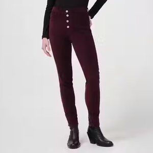 Levi’s 721 Corduroy High Rise Button Front Skinny - Size 29W - 30L - Malbec Red